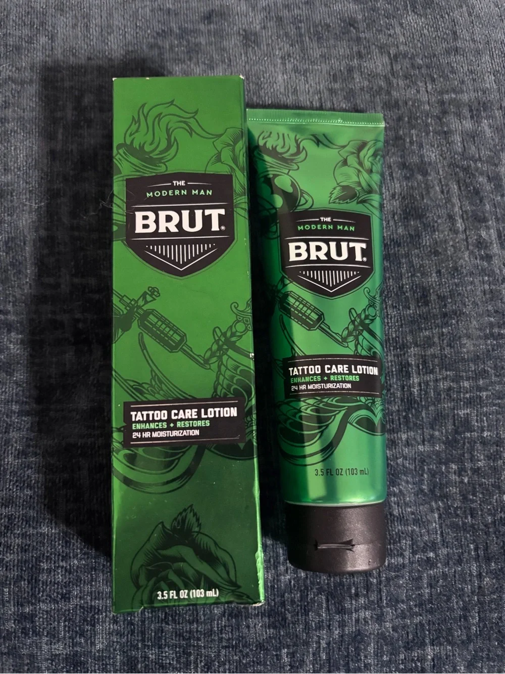 2XBrut Tattoo Care Lotion 24 H Moisturization - Enhances Color Vibrancy -3.5 oz